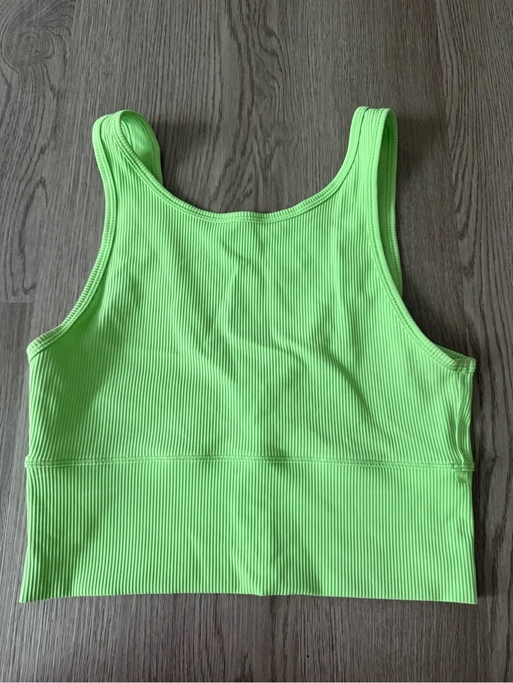 lululemon athletica Neon Green Ribbed Crop Tank